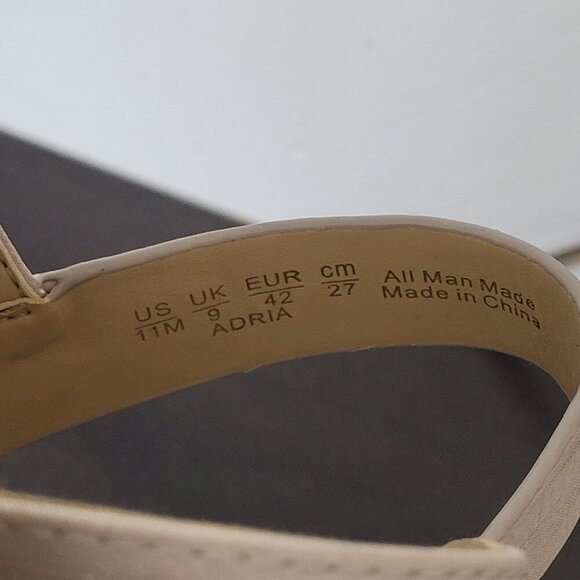 NEW Naturalizer Adria Cork Wedge Sandals Fawn Faux Leather 11M Ankle Straps - Picture 6 of 9